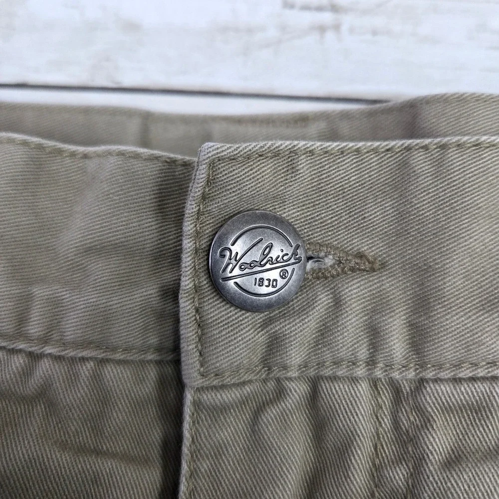 Woolrich Pants Mens 38x32 Khaki Tan Cotton Pants‎ Stained